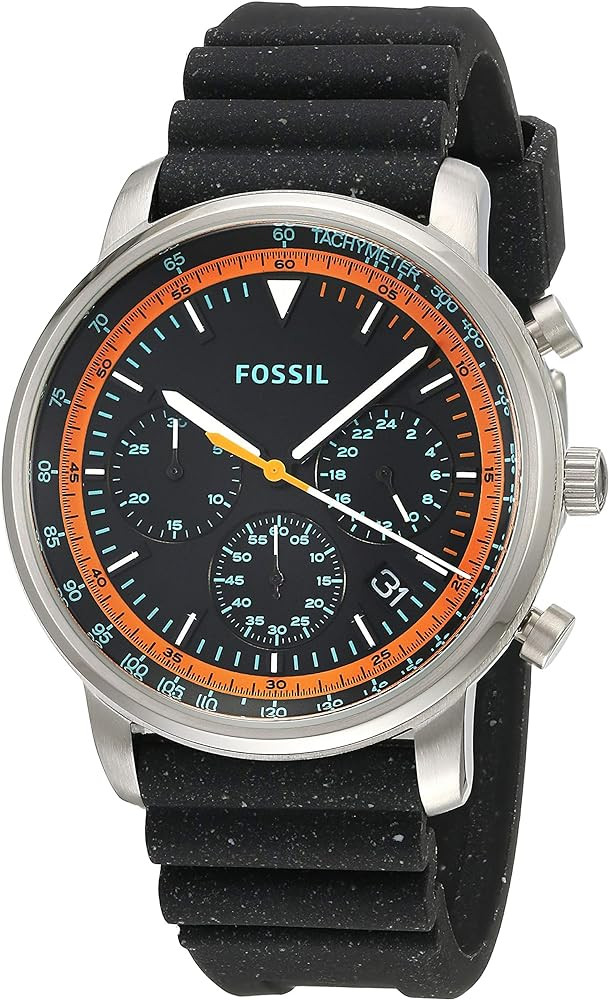 Watch strap Fossil FS5520 Silicone Black 22mm